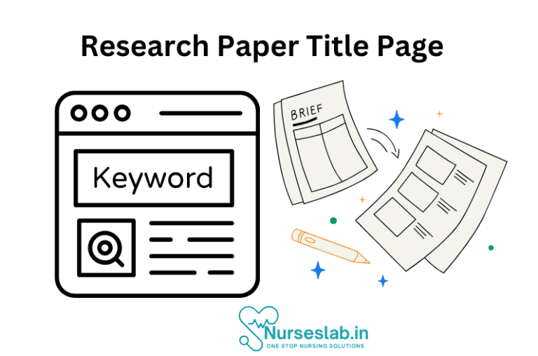 Research Paper Title Page – How to create - Nurseslab