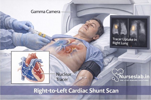 Right‑to‑left cardiac shunt scan